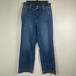 Judy Blue Los Angeles Women's Wide‎ Leg Jeans Size 13 Medium Wash Denim